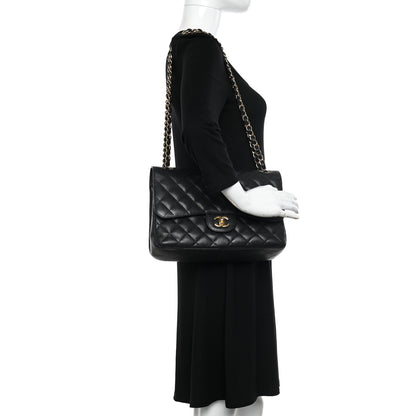 Chanel Caviar Quilted Jumbo Double Flap Black 2 of 18