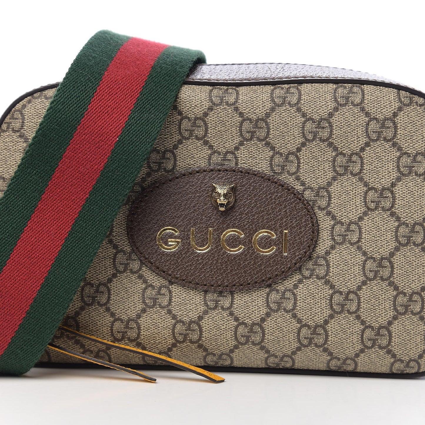 GG Supreme Monogram Web Neo Vintage Shoulder Bag Beige New Acero Crop