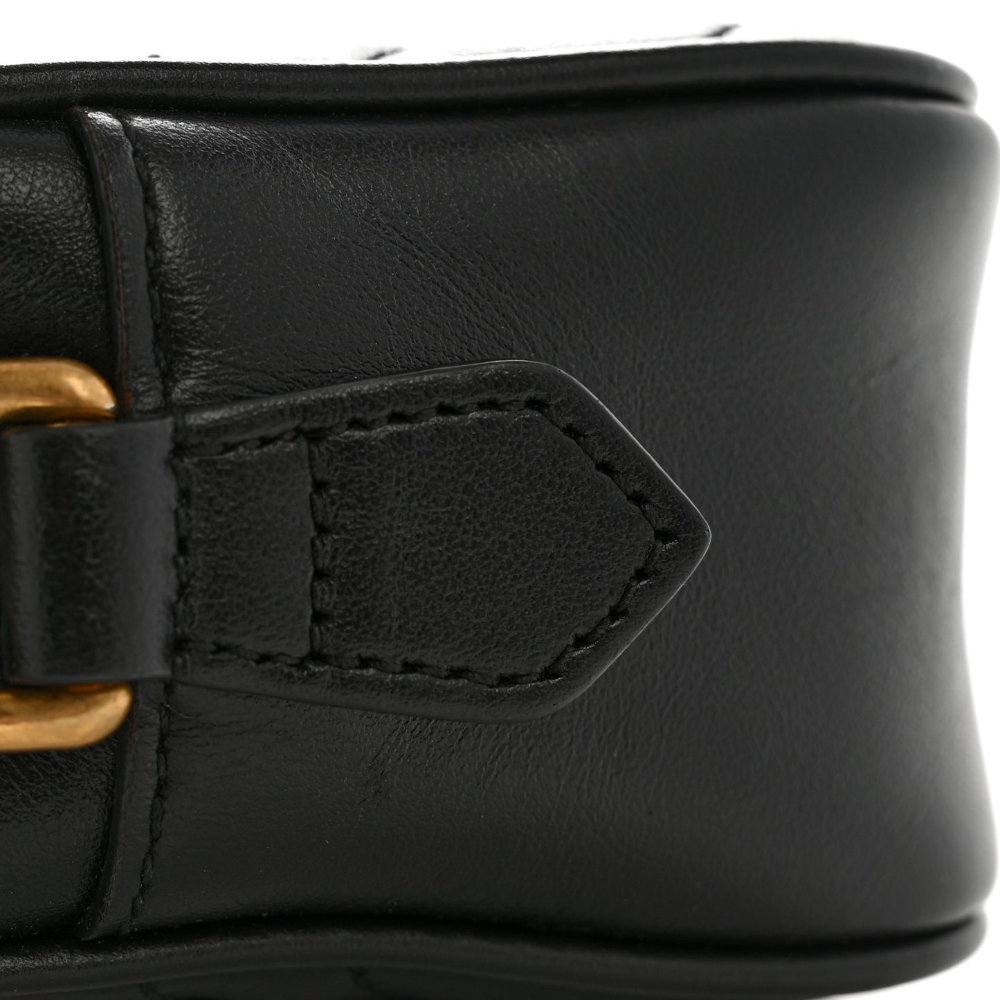 Calfskin Matelasse Mini GG Marmont Chain Shoulder Bag Black