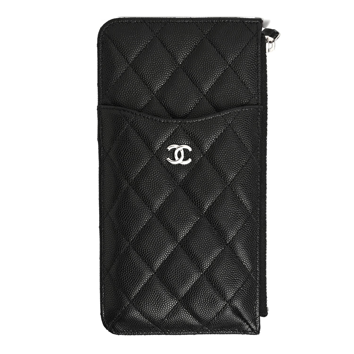 Chanel Caviar Quilted Classic Flat Wallet Pouch Black 1 of 11