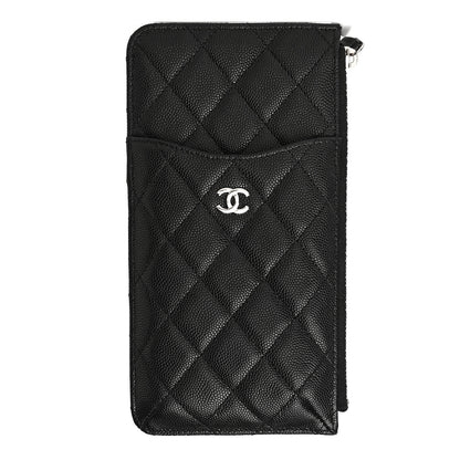 Chanel Caviar Quilted Classic Flat Wallet Pouch Black 1 of 11