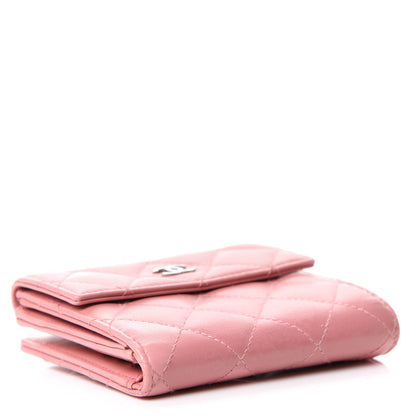 Chanel Lambskin Quilted Compact French Flap Wallet Pink 4 of 8
