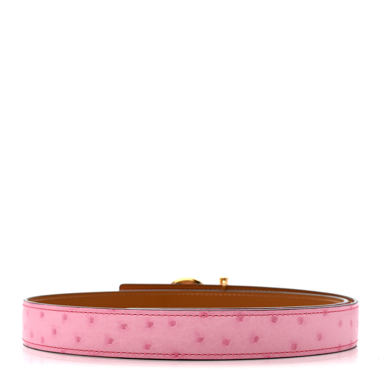 Hermes Ostrich 24mm Flot 80 32 Belt Rose Bubblegum 2 of 6