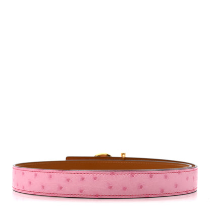 Hermes Ostrich 24mm Flot 80 32 Belt Rose Bubblegum 2 of 6