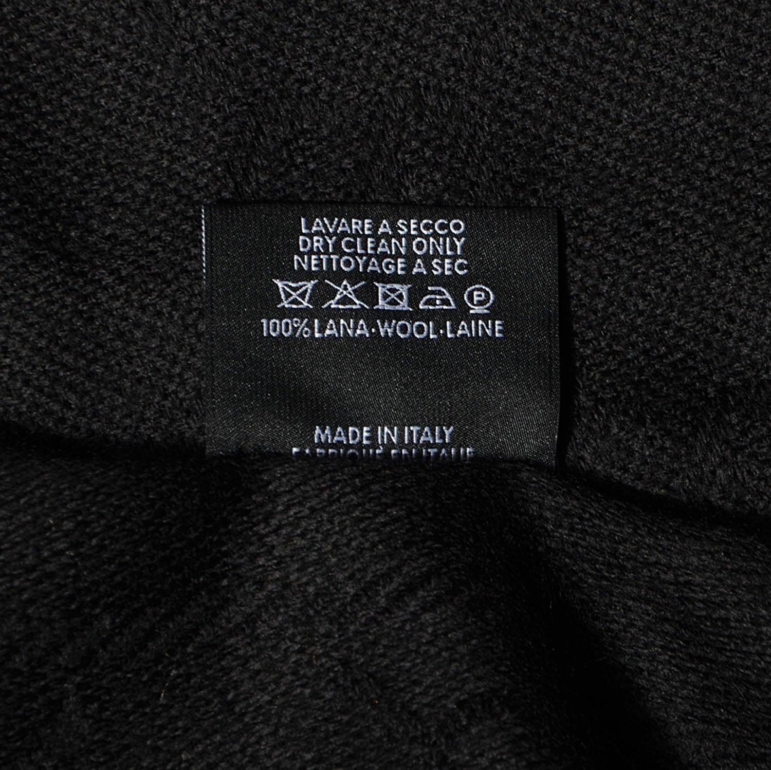 Gucci Wool GG Jacquard Pattern Knit Scarf Black 6 of 6