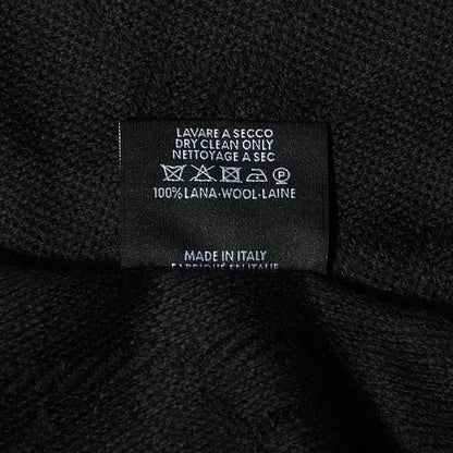 Gucci Wool GG Jacquard Pattern Knit Scarf Black 6 of 6