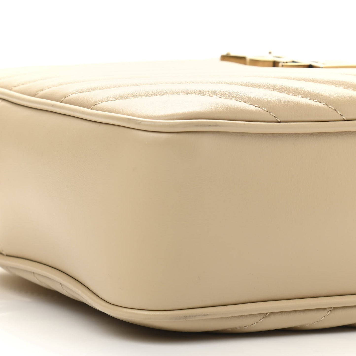 Calfskin Matelasse Monogram Lou Camera Bag Ivory Natural