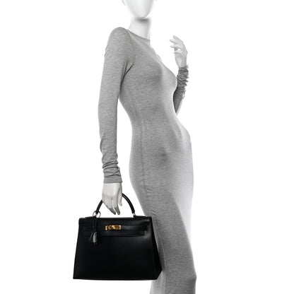 Hermes Box Kelly Sellier 32 Black 2 of 15