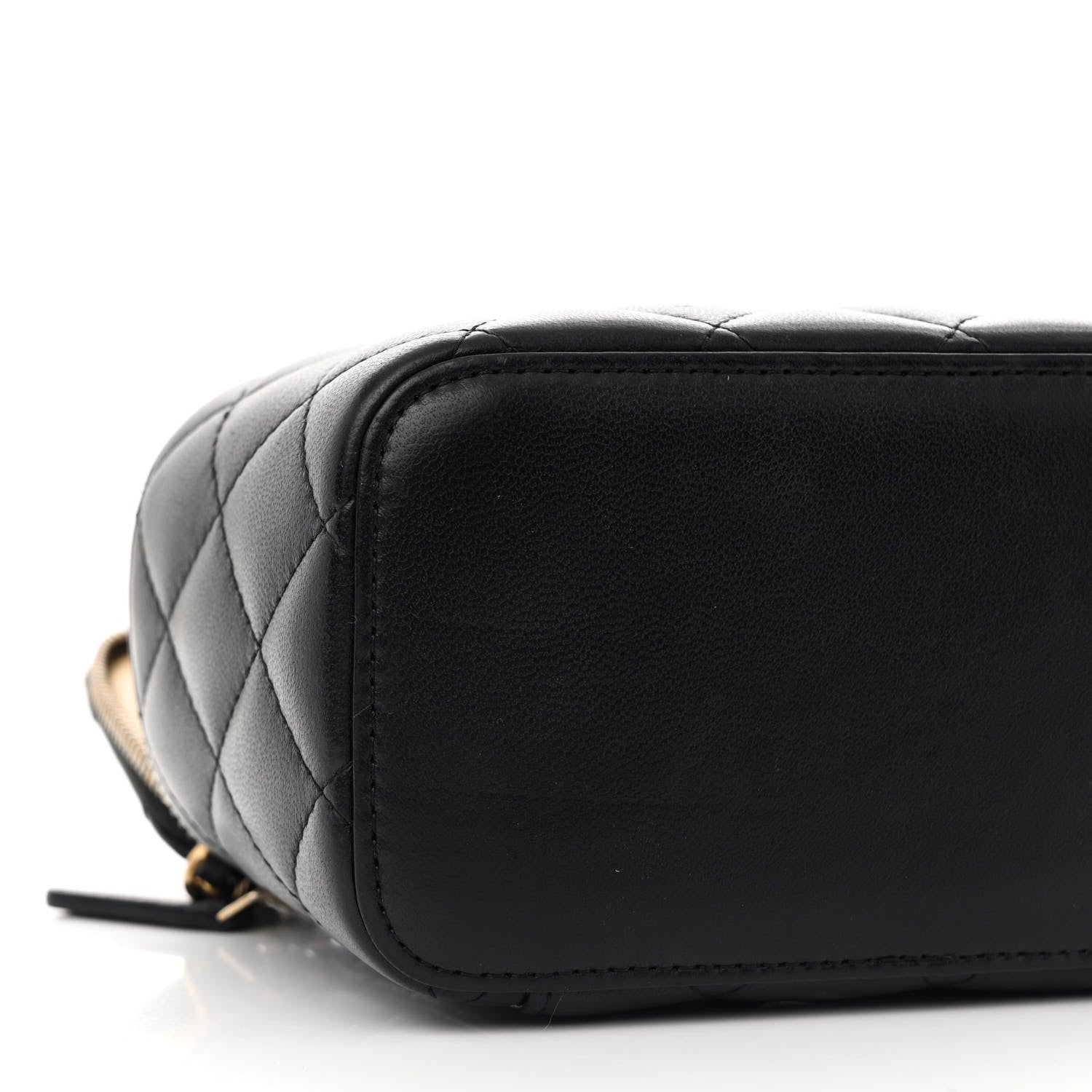 Chanel Lambskin Quilted Pearl Crush Small Vanity Case With Chain Black 10 of 16