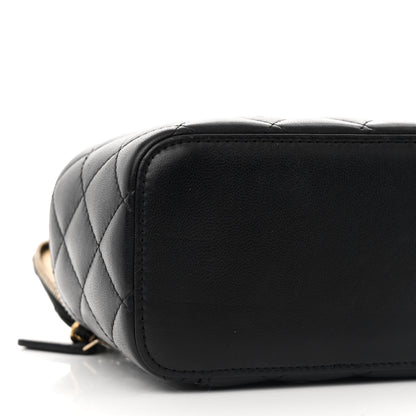 Chanel Lambskin Quilted Pearl Crush Small Vanity Case With Chain Black 10 of 16