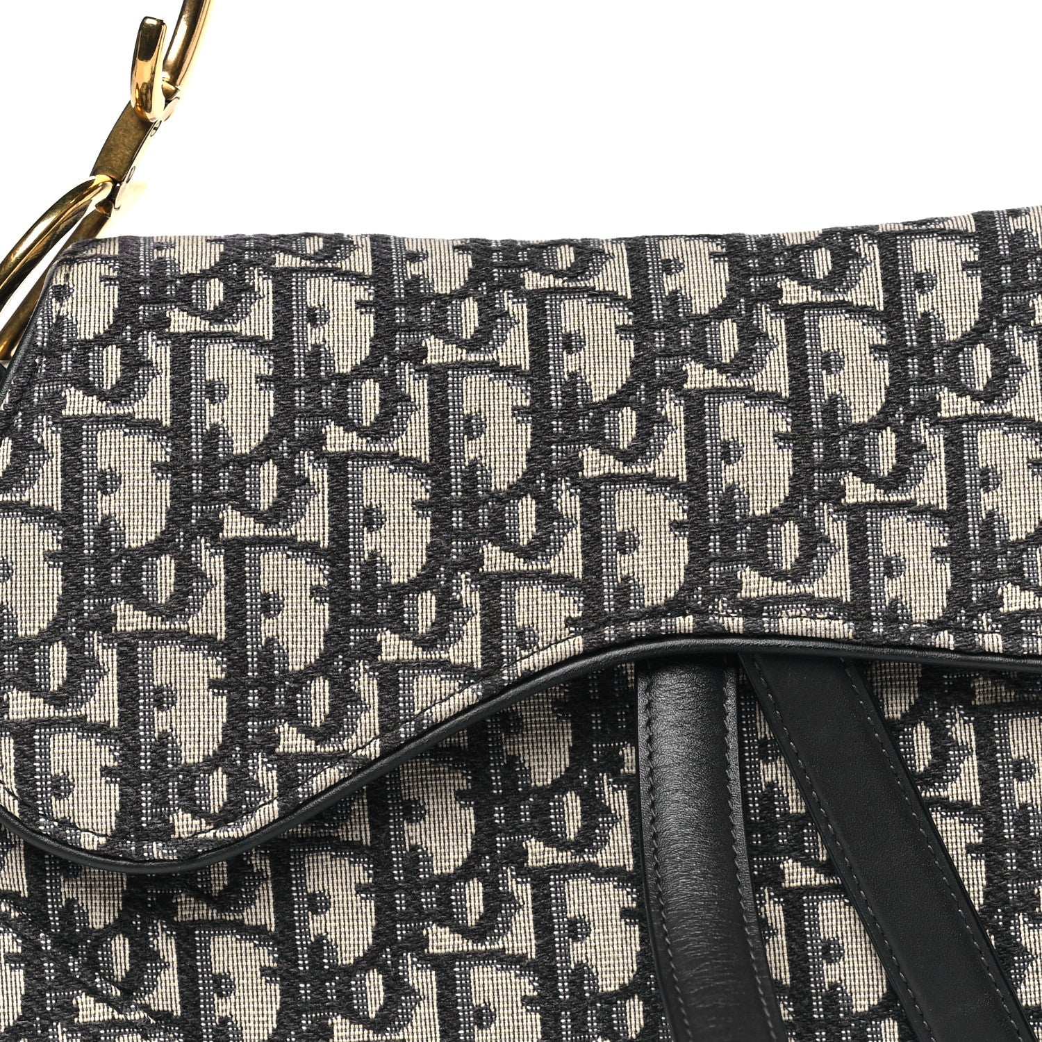Christian Dior Oblique Saddle Bag Blue 8 of 10