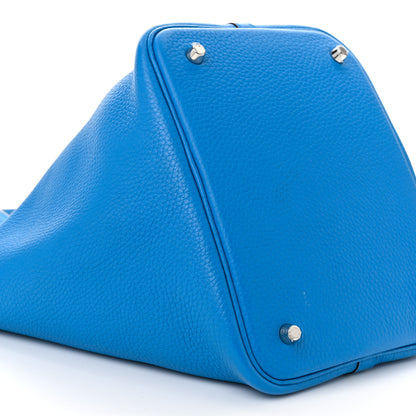 Hermes Taurillon Clemence Picotin Lock 22 MM Bleu Zanzibar 9 of 12
