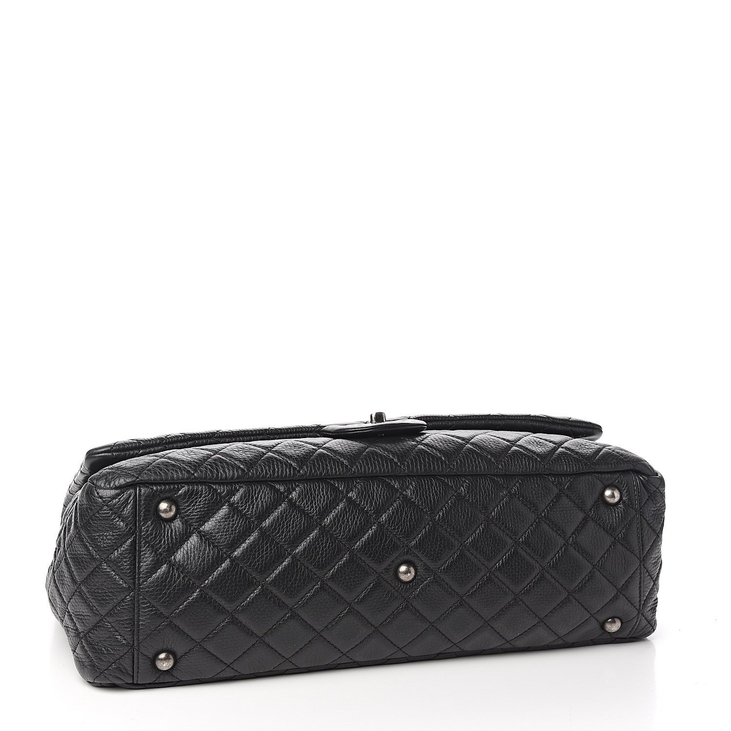 Chanel Calfskin Quilted XXL Travel Flap Bag Black 3 of 10