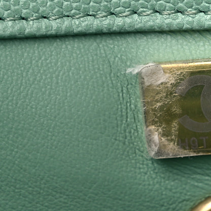 Chanel Caviar Quilted Mini Coco Chain Handle Flap Light Green 7 of 11