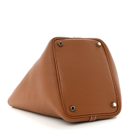 Hermes Taurillon Clemence Picotin Lock 18 PM Gold 4 of 11