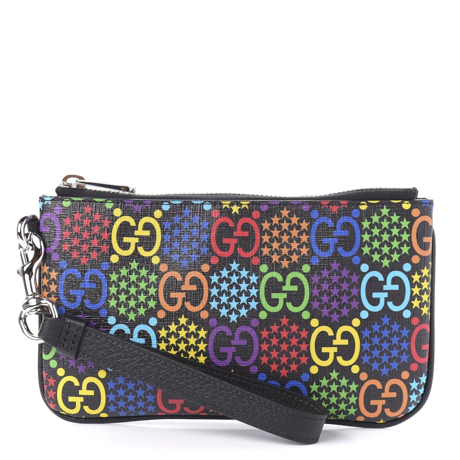 Gucci GG Supreme Monogram Psychedelic iPhone Pouch Black 1 of 10