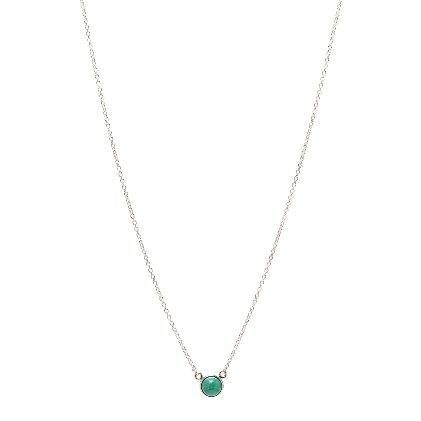 Sterling Silver Turquoise Elsa Peretti Color by the Yard Pendant Necklace