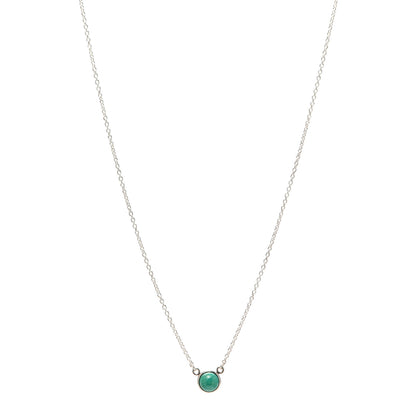 Tiffany Sterling Silver Turquoise Elsa Peretti Color by the Yard Pendant Necklace 1 of 5