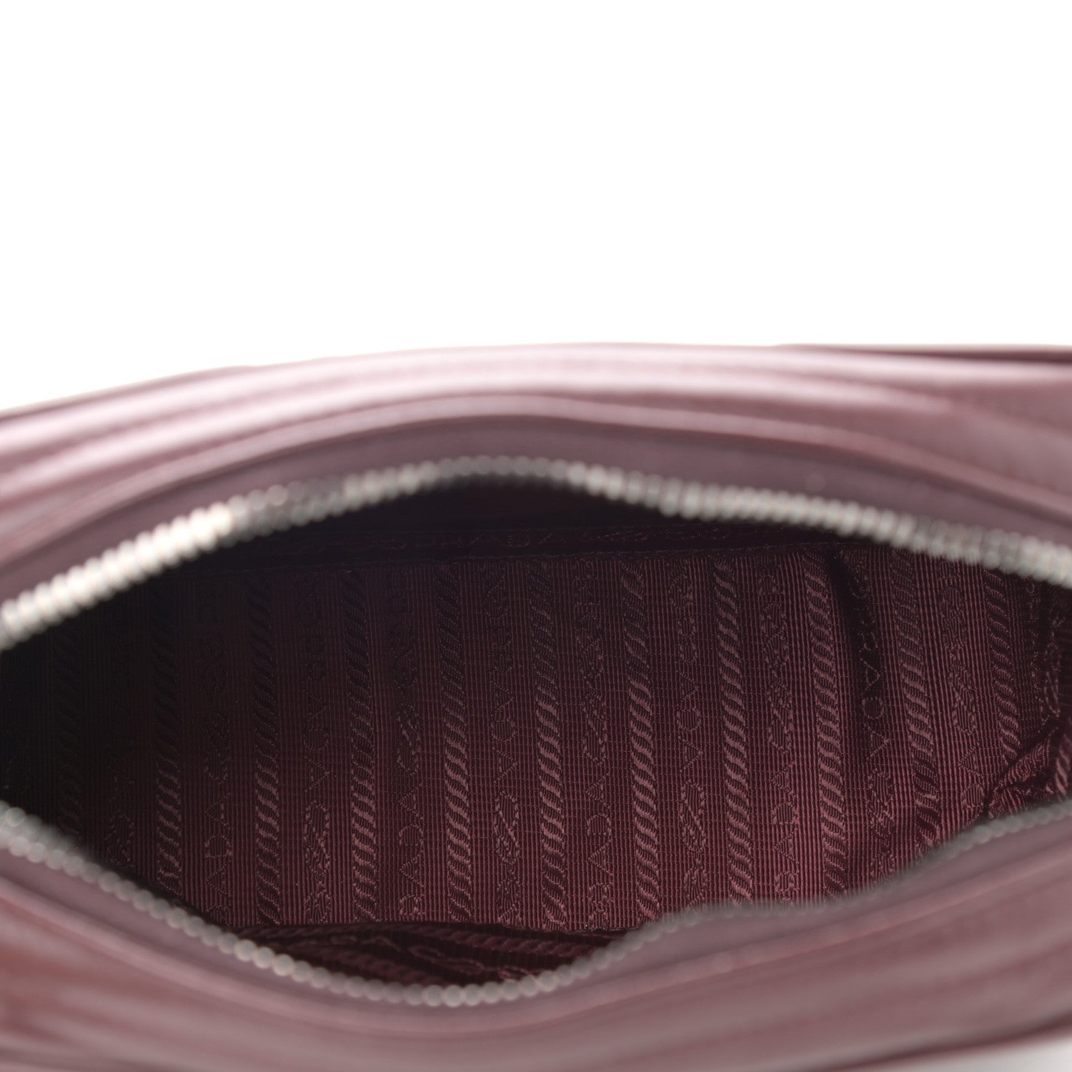 Prada Soft Calfskin Impunture Diagramme Camera Bag Granato 5 of 13