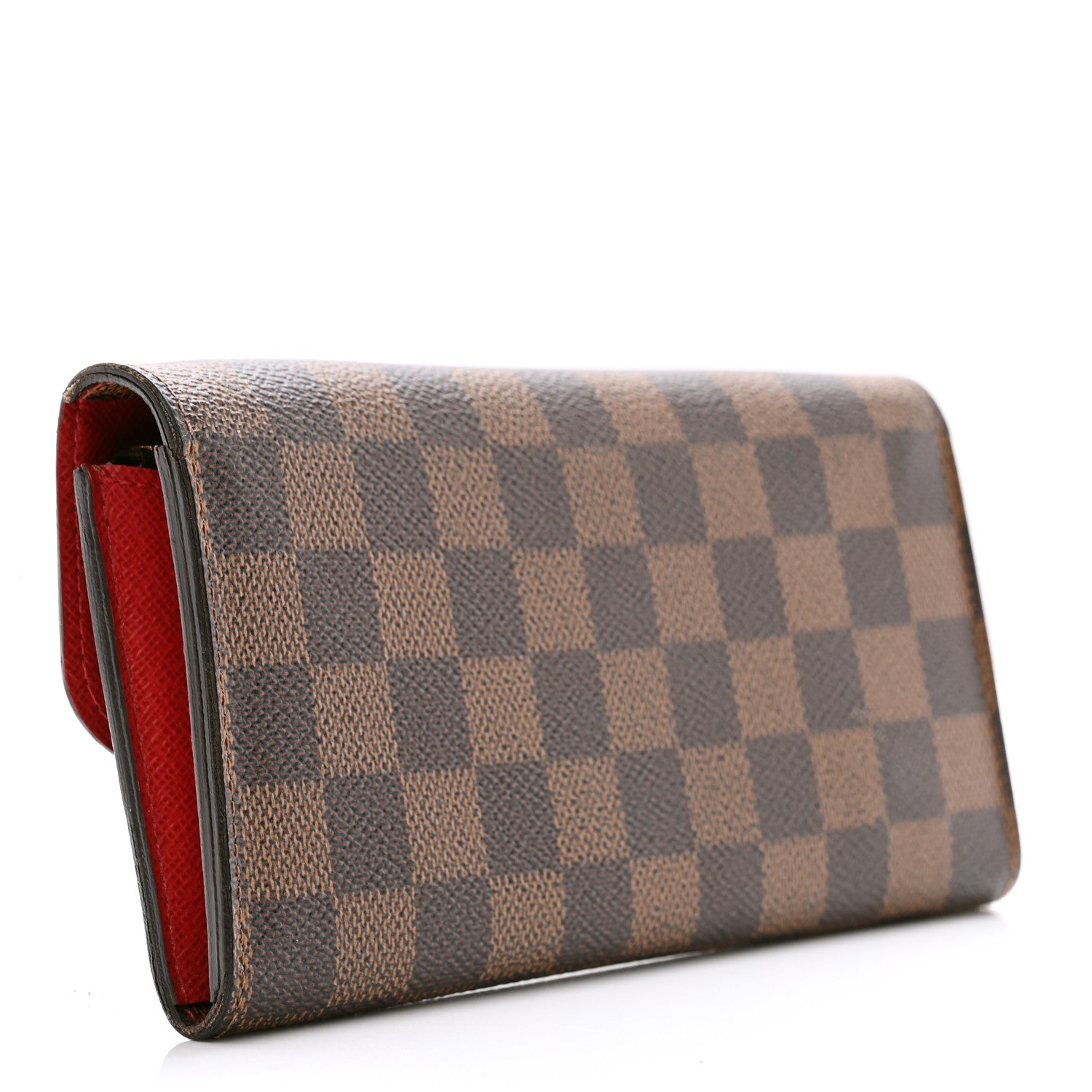 Louis Vuitton Damier Ebene Emilie Wallet Red 3 of 8
