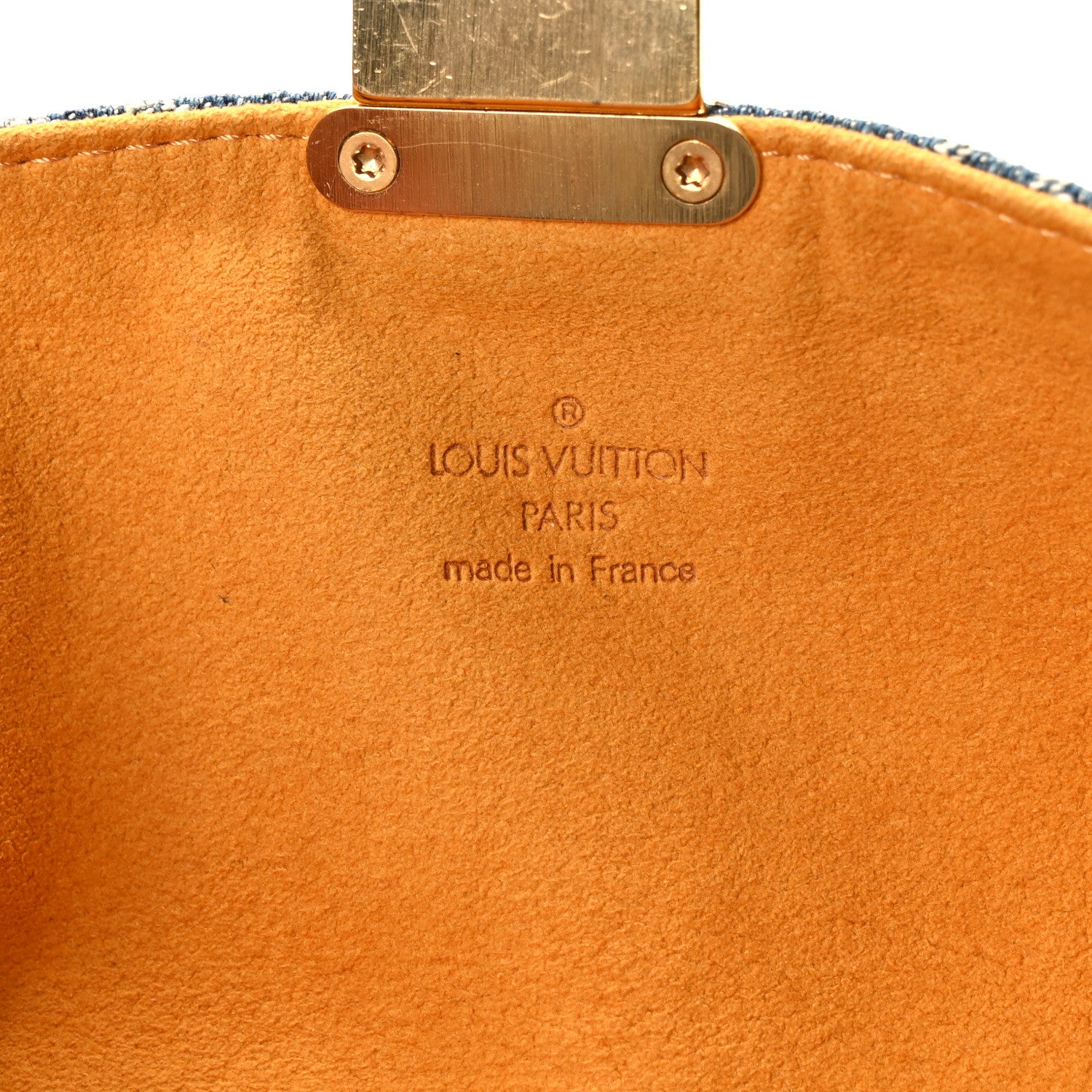 Louis Vuitton LOUIS VUITTON Monogram Denim Pochette Plat Clutch Blue 5 of 7