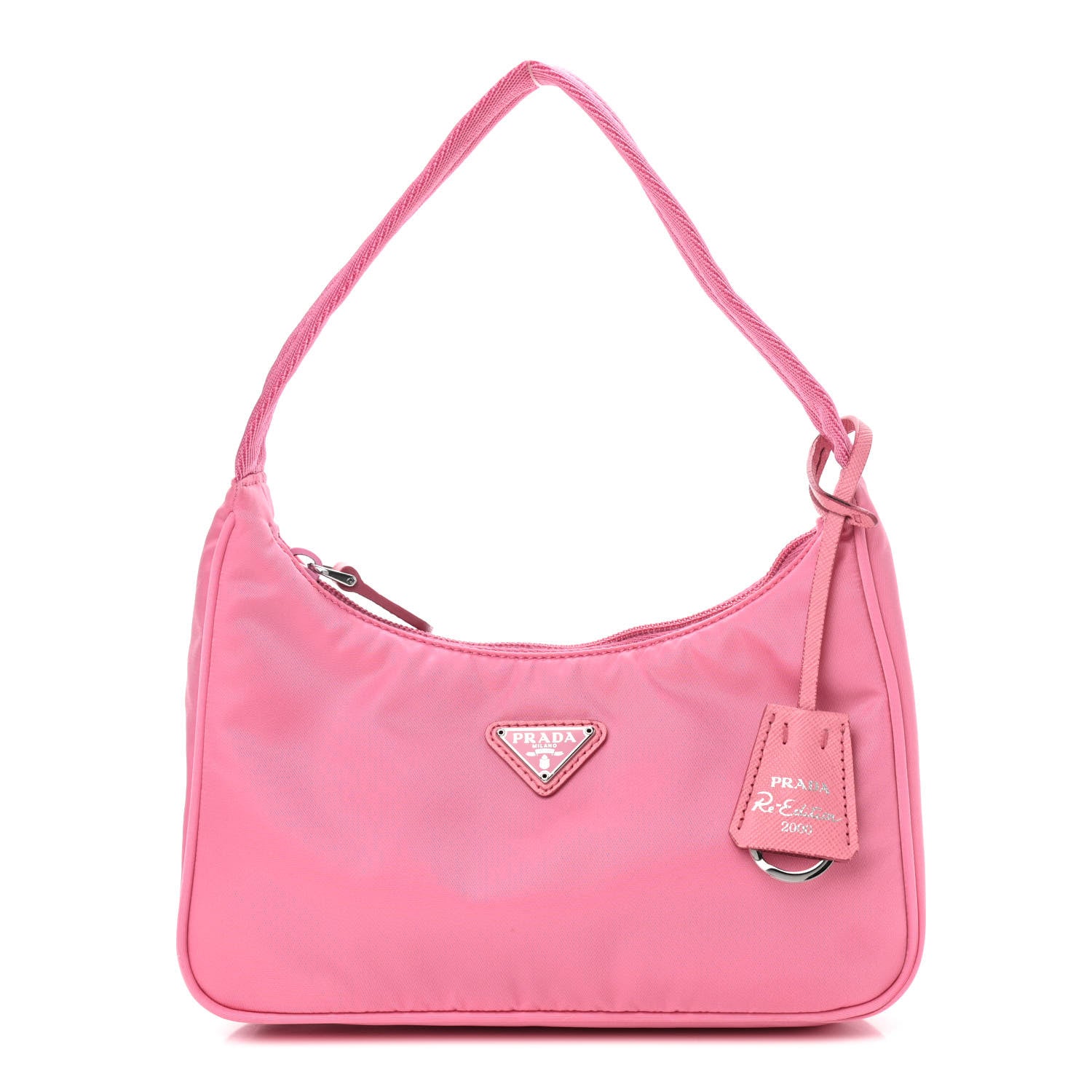 Prada Tessuto Nylon Saffiano Mini Re-Edition 2000 Bag Rosa 1 of 9