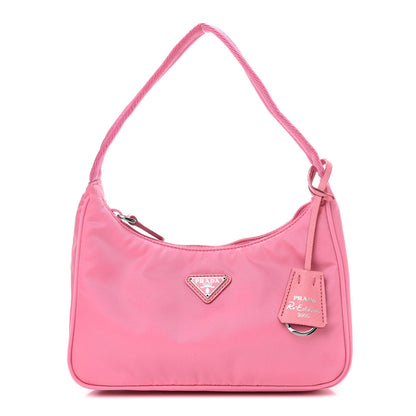 Prada Tessuto Nylon Saffiano Mini Re-Edition 2000 Bag Rosa 1 of 9