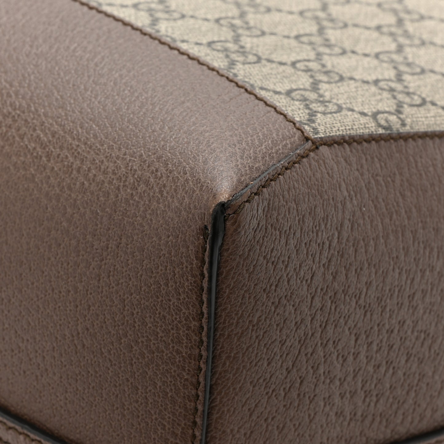 GG Supreme Monogram Web Ophidia Tote Brown