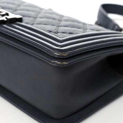 Chanel Calfskin Double Stitch Medium Boy Flap Grey 5 of 13
