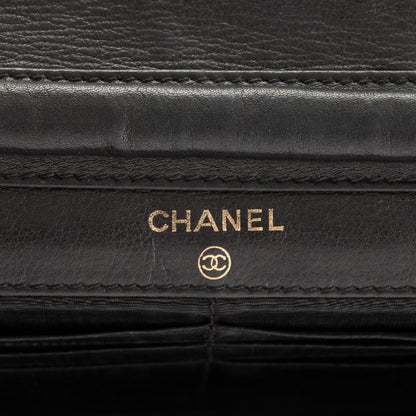 Chanel Caviar Timeless CC Wallet On Chain WOC Black 6 of 8