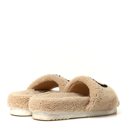 Gucci Merino Interlocking G Slide Sandals 40 Butterscotch Cocoa 3 of 4