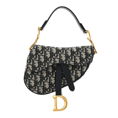 Christian Dior Oblique Mini Saddle Bag Blue 1 of 9