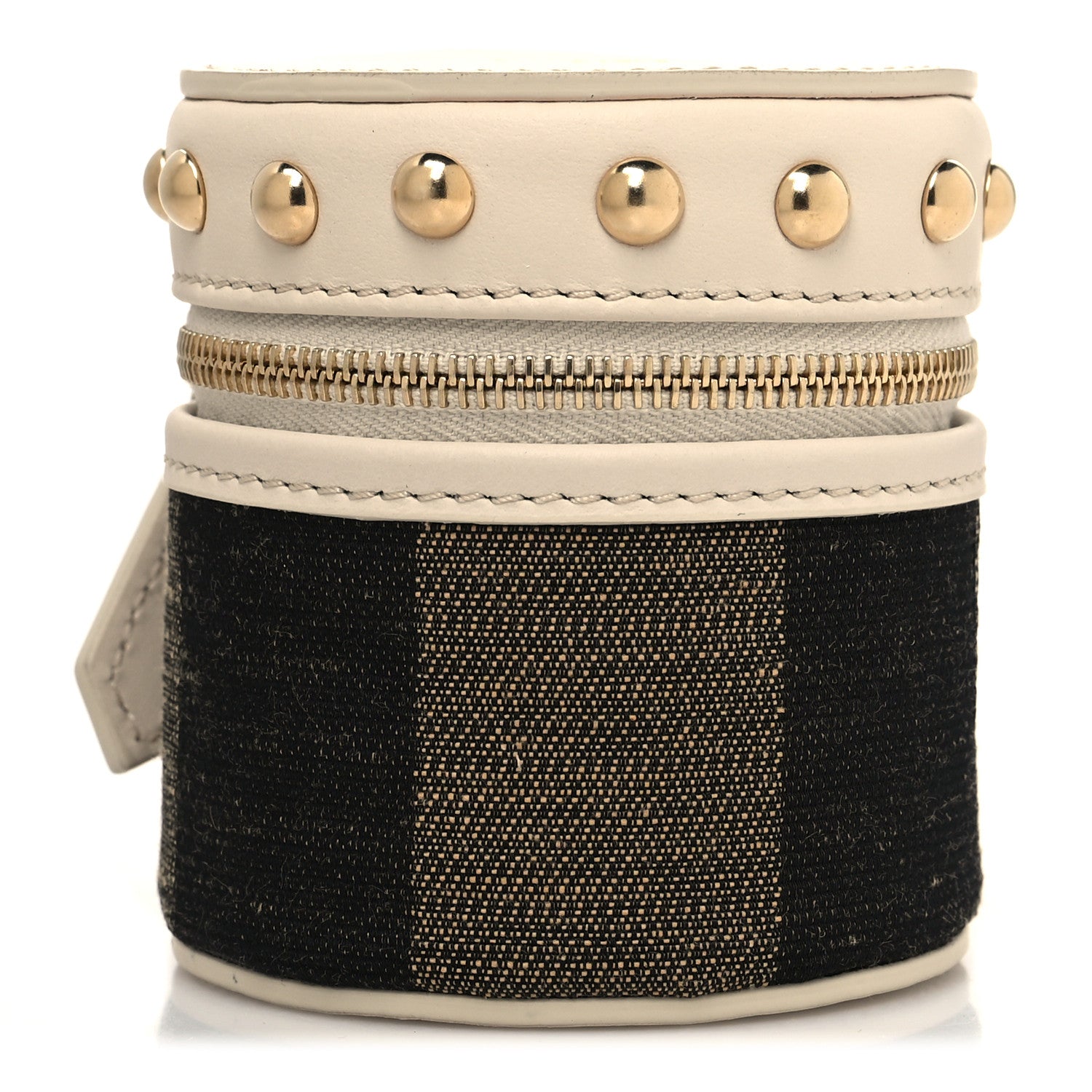 Fendi Pequin Studded Mini Box Camelia 1 of 8