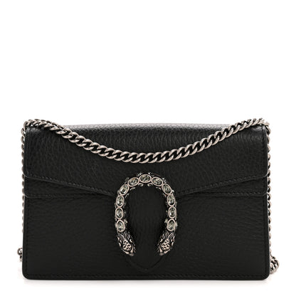 Gucci Calfskin Super Mini Dionysus Shoulder Bag Black 1 of 10