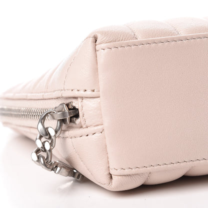 Saint Laurent Lambskin Matelasse Cosmetic Case Washed Light Pink 10 of 11