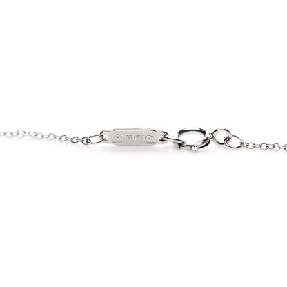 Tiffany 18K White Gold Diamond Heart Lock Pendant Necklace 4 of 6