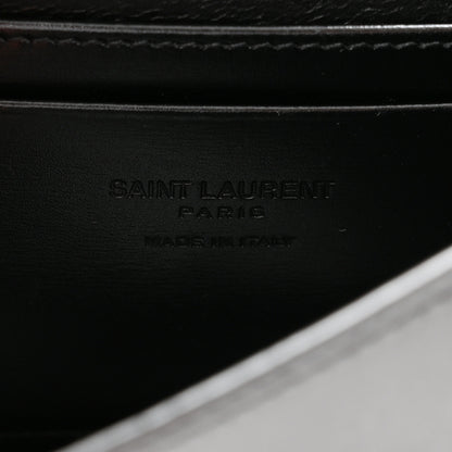 Saint Laurent Smooth Calfskin Monogram Crossbody Bag Black 6 of 9