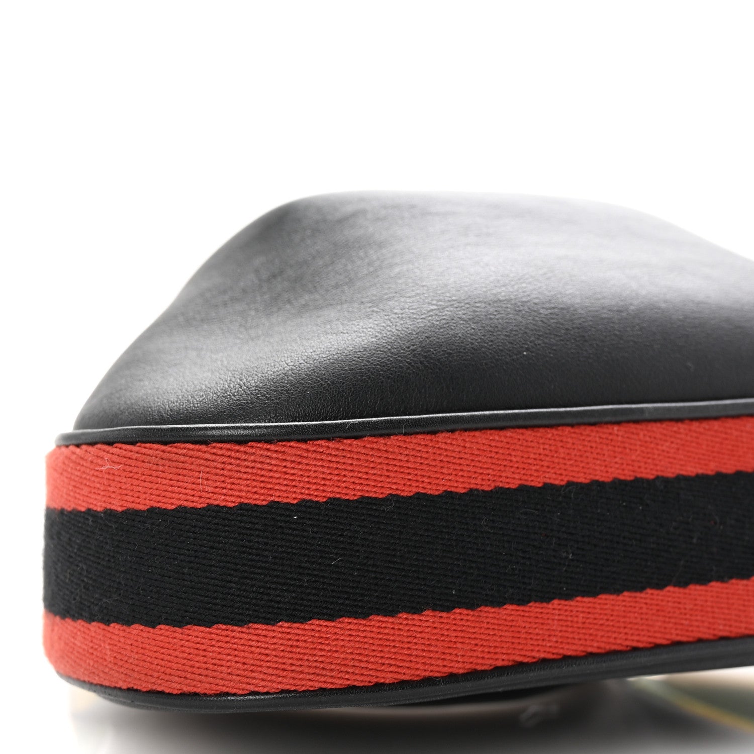 Gucci Aria Calfskin Web Small Attache Shoulder Bag Black 9 of 10