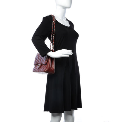 Chanel Caviar Quilted Jumbo Double Flap Burgundy 2 of 13
