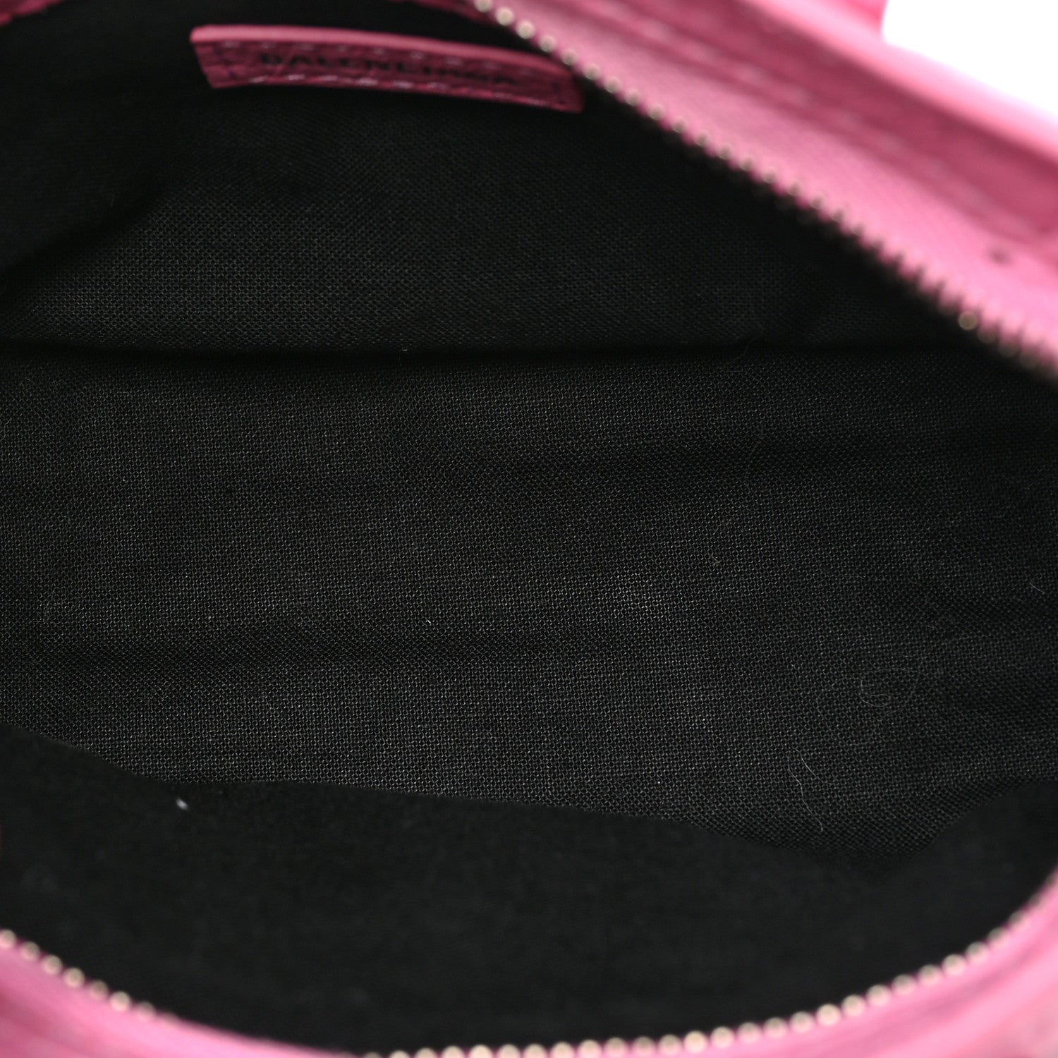Balenciaga Agneau Arena Classic Silver Hardware Nano City Logo Strap Baby Pink Black 4 of 10