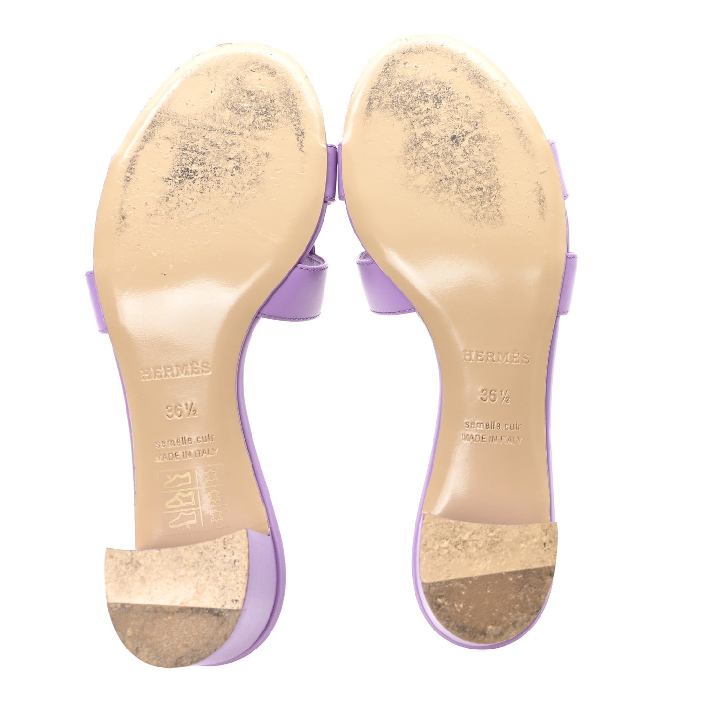 Calfskin Oasis Sandals 36.5 Violet