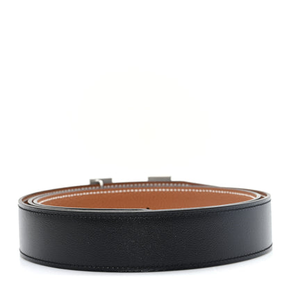 Hermes Box Togo 32mm H Belt 105 42 Black Gold 2 of 4