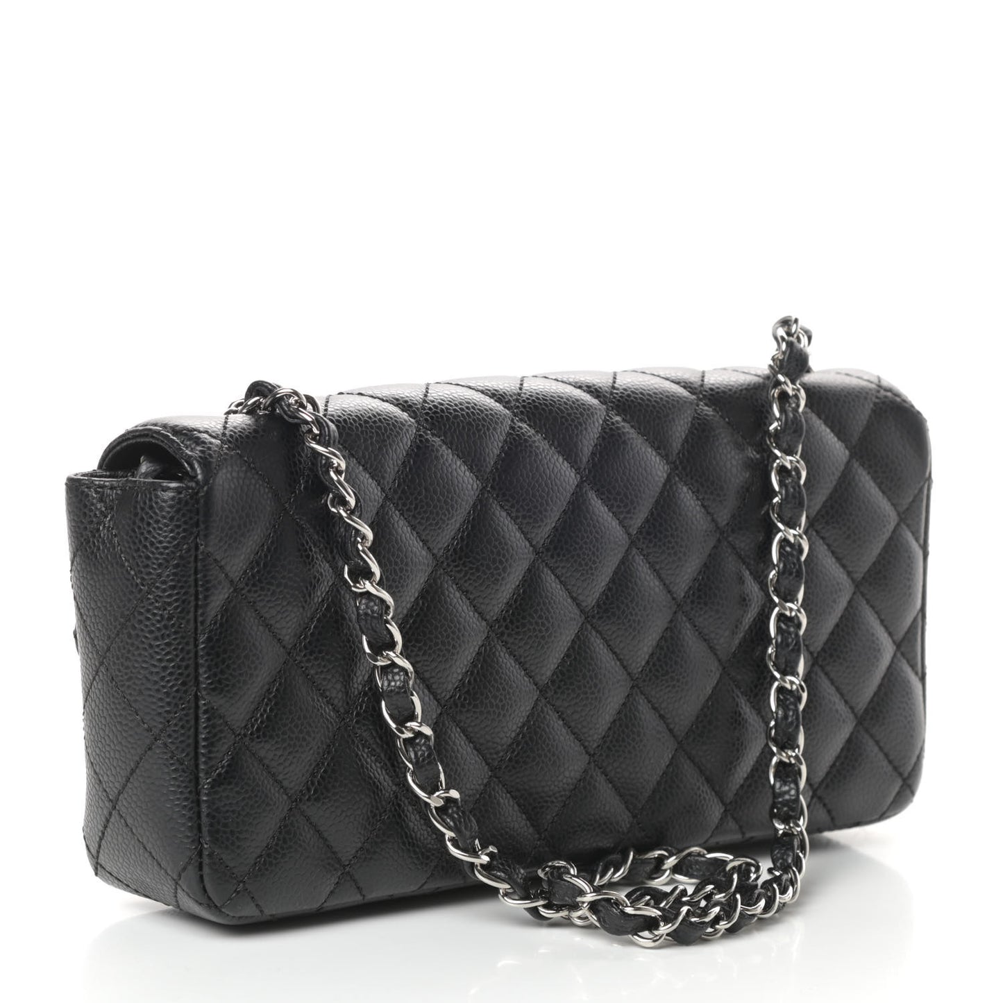 Caviar Quilted East West Flap Black