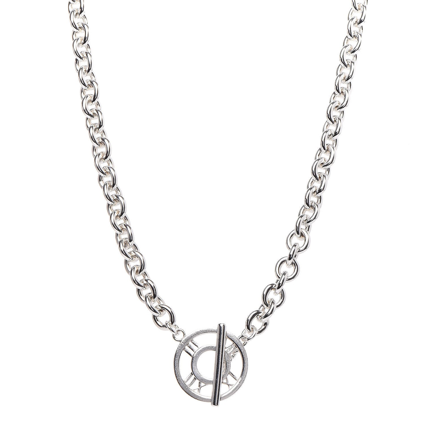 Sterling Silver Atlas Toggle Chain Necklace