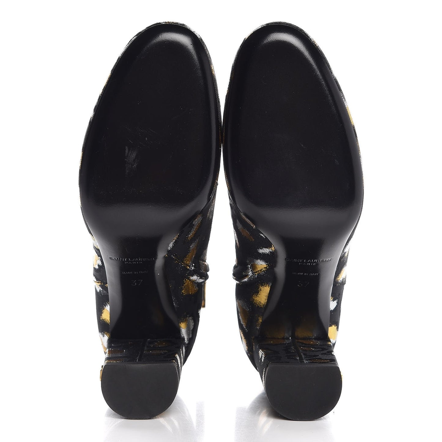 Jacquard Leopard Loulou Ankle Boots 37 Oro