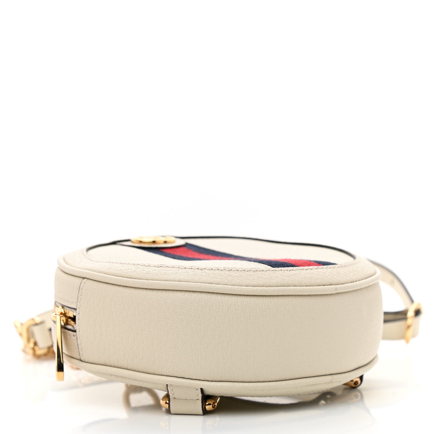 Gucci Textured Calfskin Web Mini Ophidia Round Backpack Mystic White 4 of 8