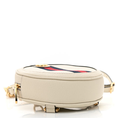 Gucci Textured Calfskin Web Mini Ophidia Round Backpack Mystic White 4 of 8