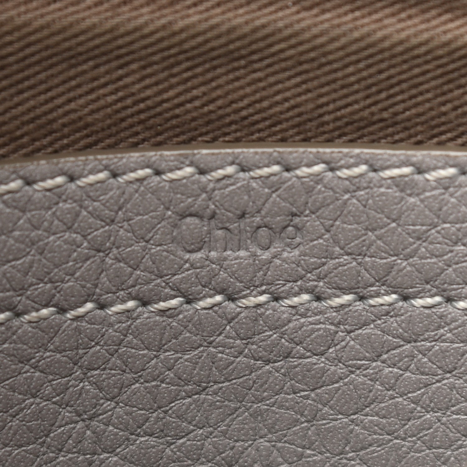 Chloe Calfskin Mini Marcie Round Crossbody Bag Cashmere Grey 6 of 11