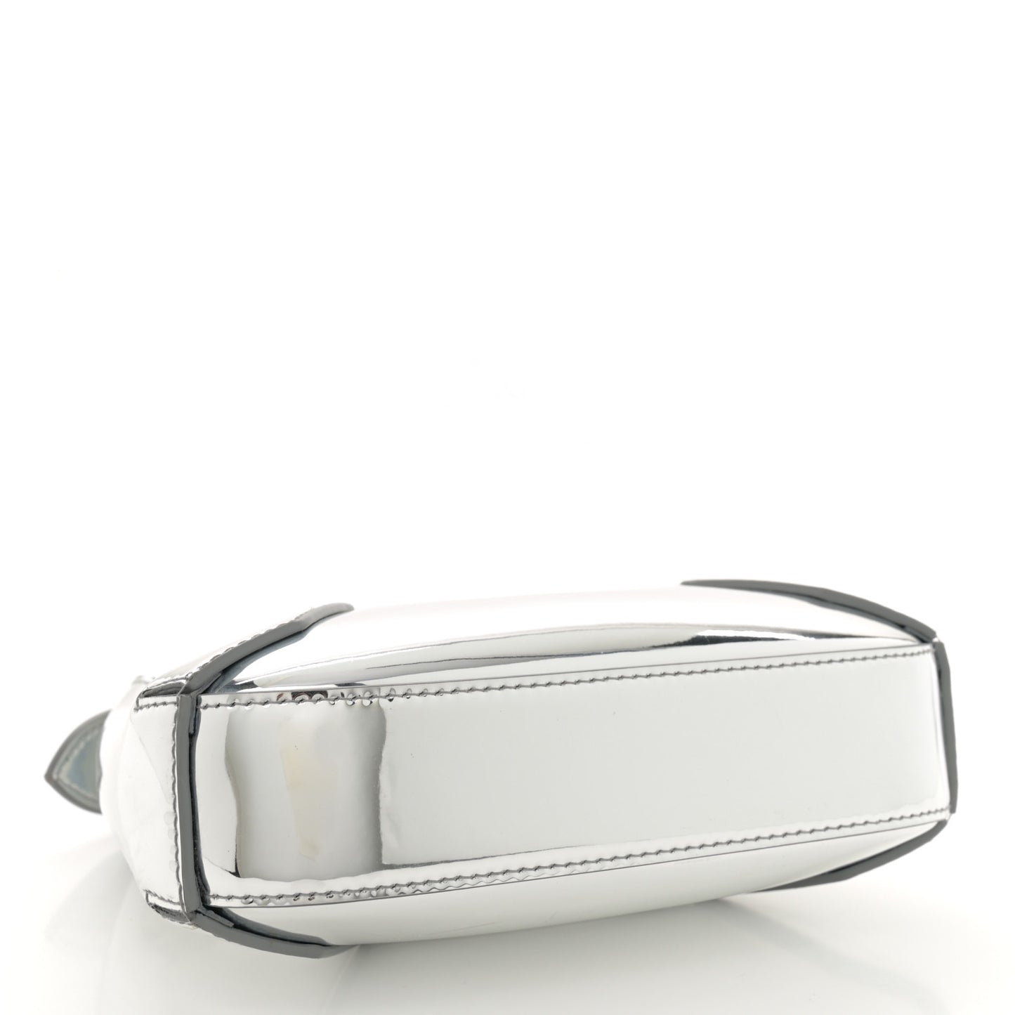 Metallic Jeweled Mini Hobo Bag Silver