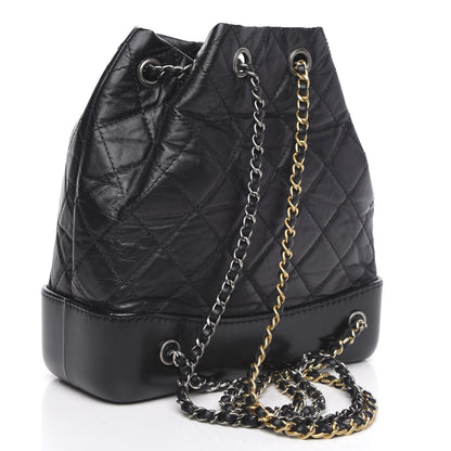 Chanel Aged Calfskin Quilted Small Gabrielle Backpack Black 2 of 9